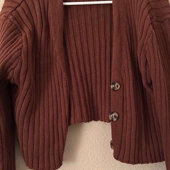 Forever 21 Brown Cardigan Size M - Picture 2 of 5